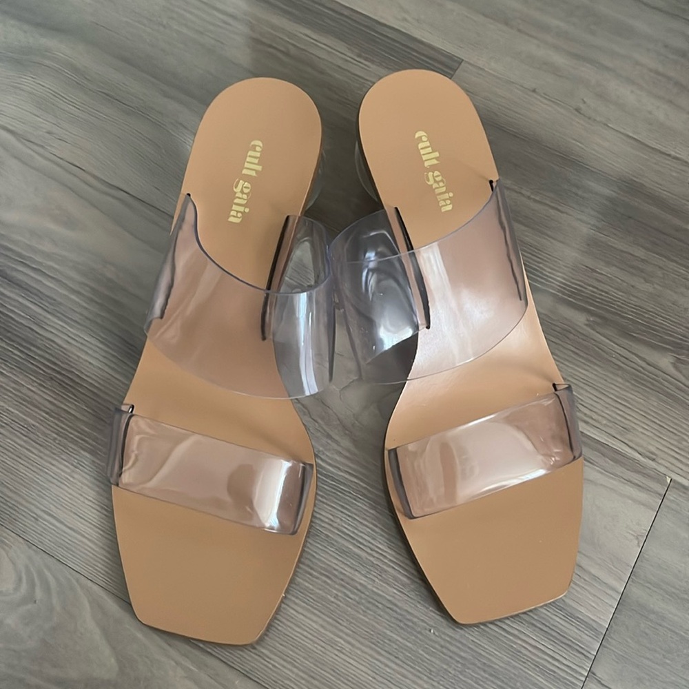 Cult Gaia Clear Jila Ball Heel Sandals